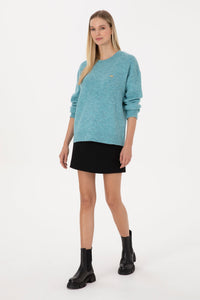 PULL FEMME MUKEM MENTHE FONCE