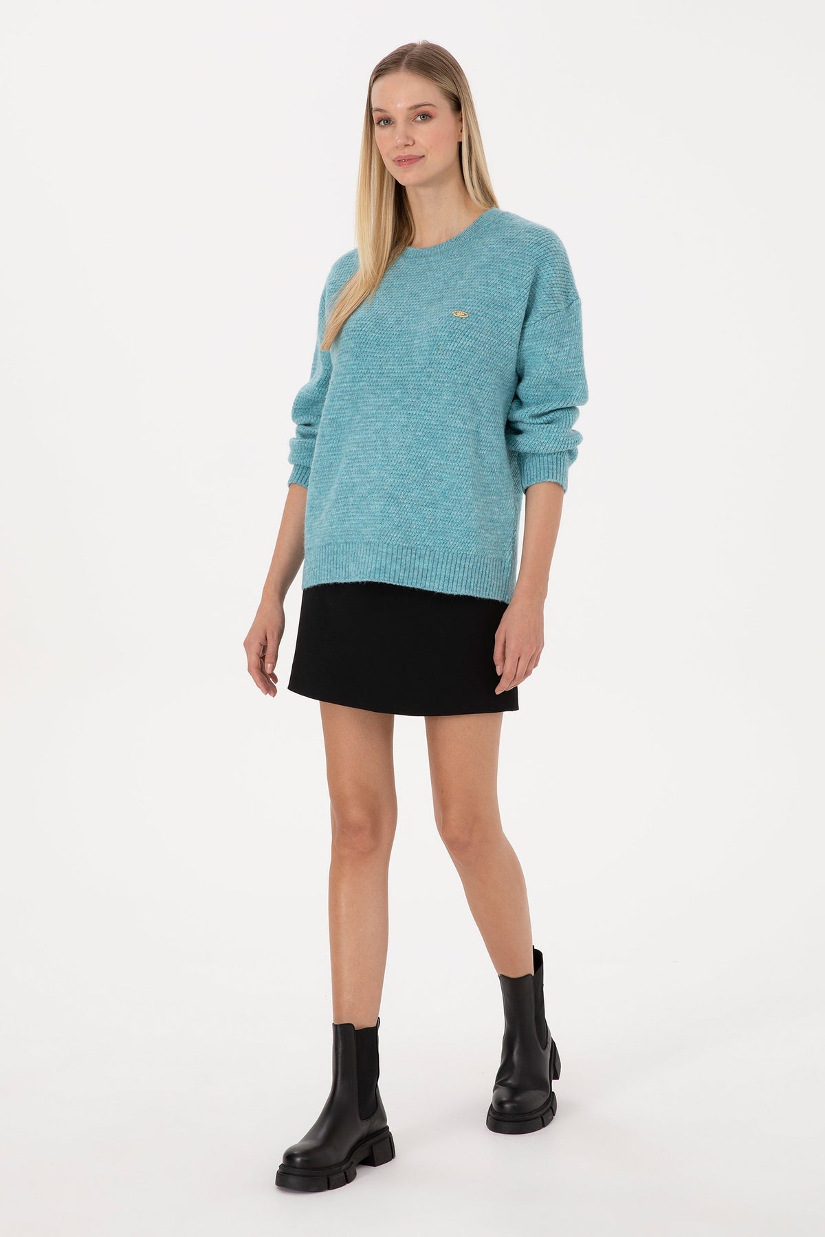 PULL FEMME MUKEM MENTHE FONCE