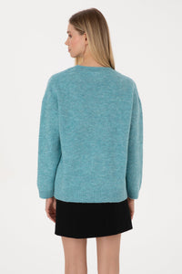 PULL FEMME MUKEM MENTHE FONCE