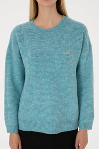 PULL FEMME MUKEM MENTHE FONCE