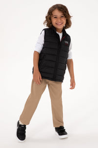 VESTE SANS MANCHES GARCON E-FRANCISKIDS BLACK