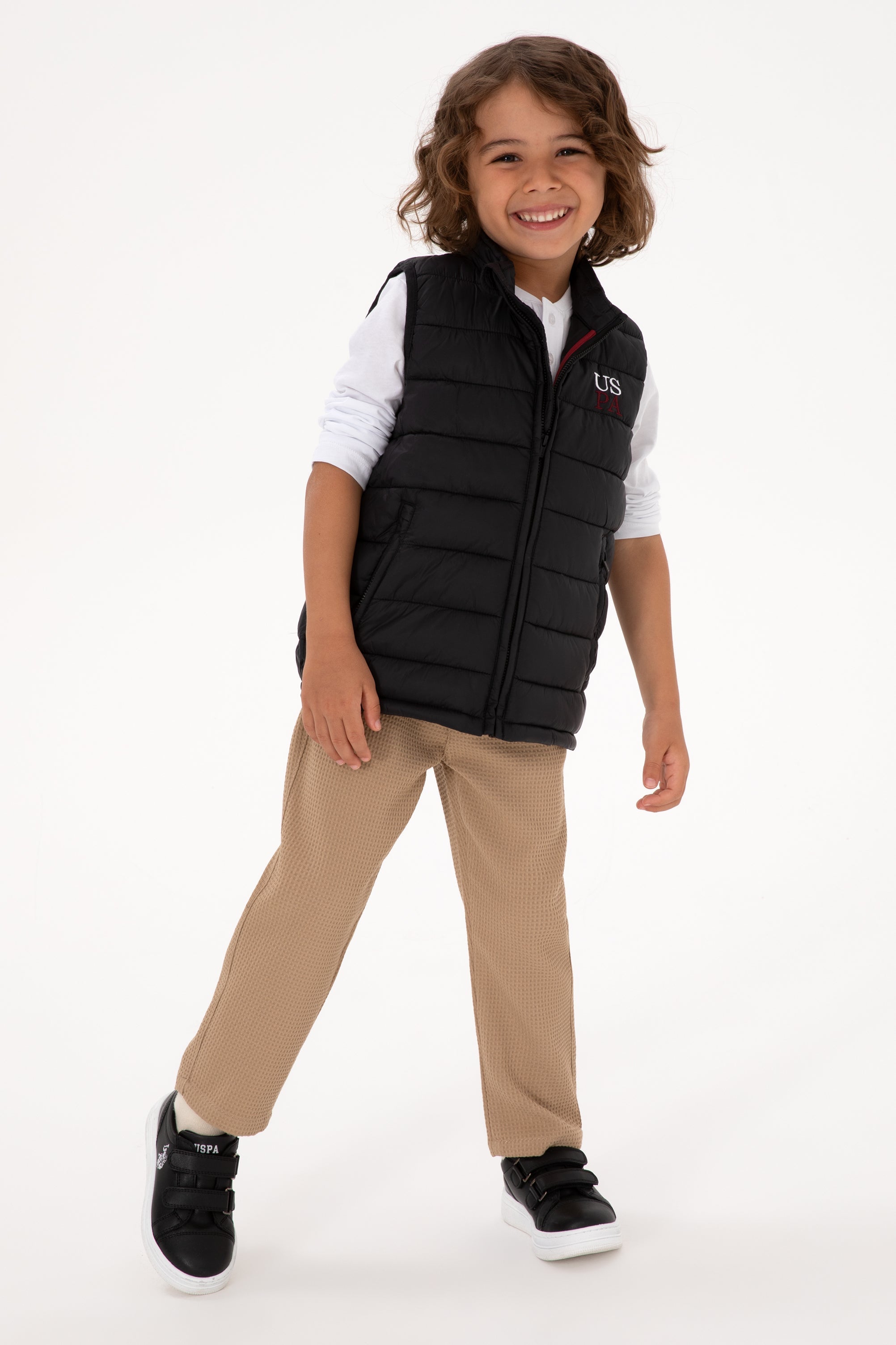 VESTE SANS MANCHES GARCON E-FRANCISKIDS BLACK