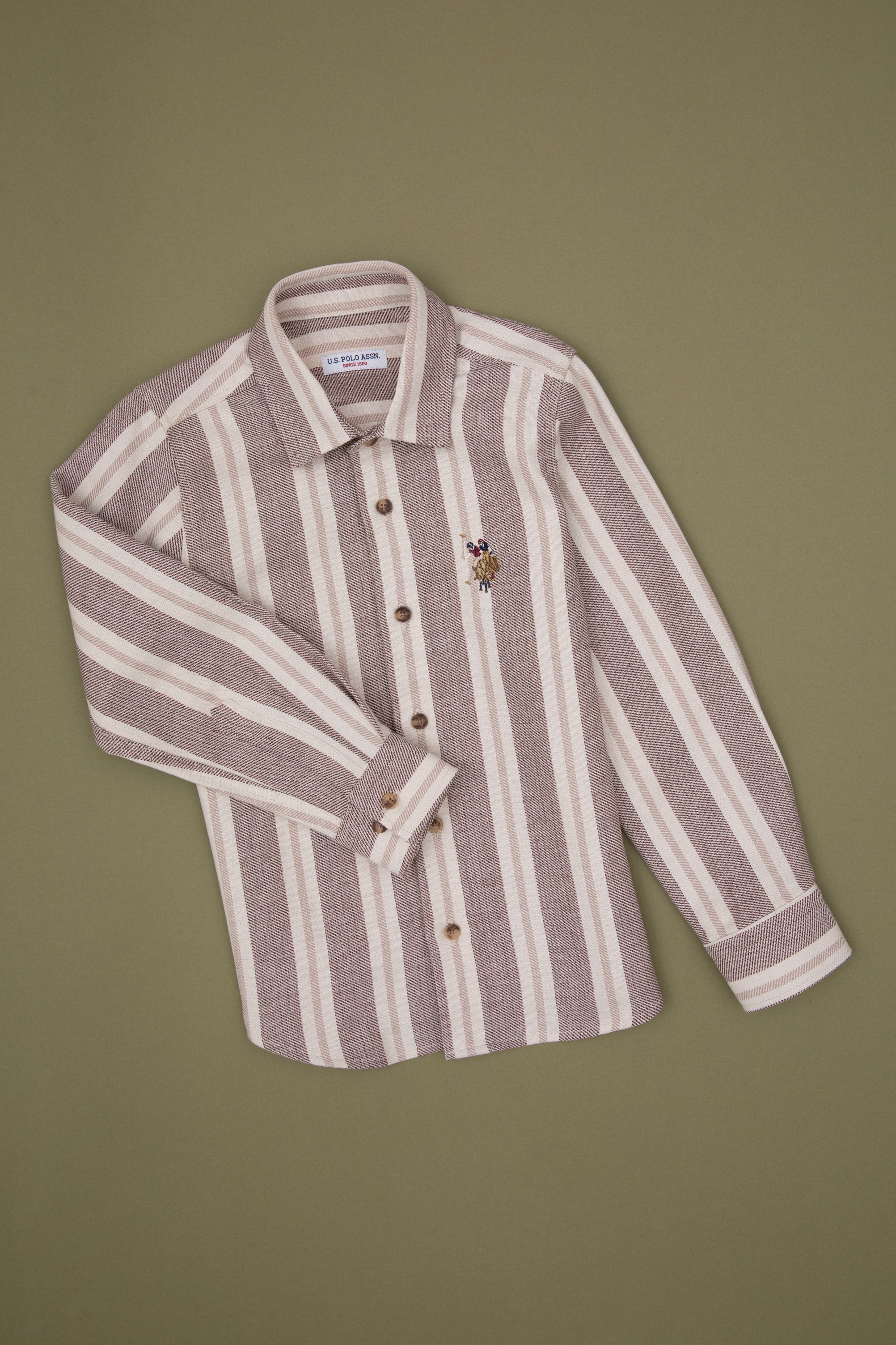 CHEMISE GARCON E-ESOKIDS BISCUIT