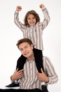 CHEMISE GARCON E-ESOKIDS BISCUIT