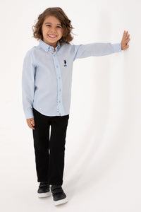 CHEMISE GARCON E-CORAL BLUE-LIGHT