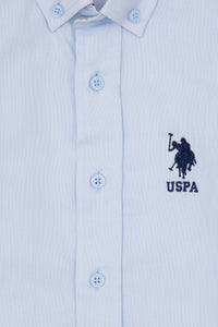 CHEMISE GARCON E-CORAL BLUE-LIGHT