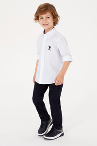 CHEMISE GARCON E-CORAL WHITE