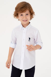 CHEMISE GARCON E-CORAL WHITE