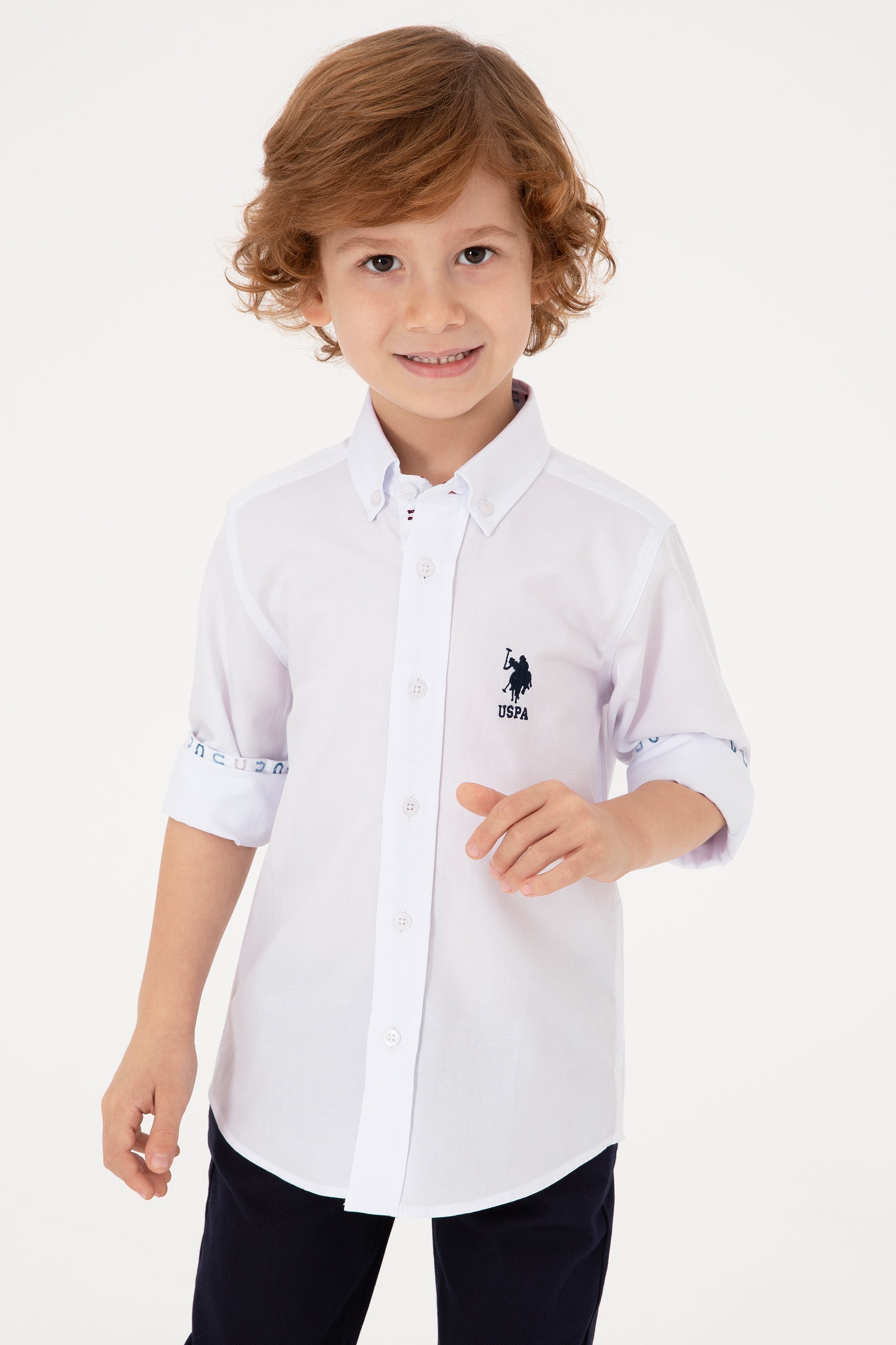 CHEMISE GARCON E-CORAL WHITE