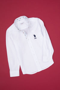 CHEMISE GARCON E-CORAL WHITE