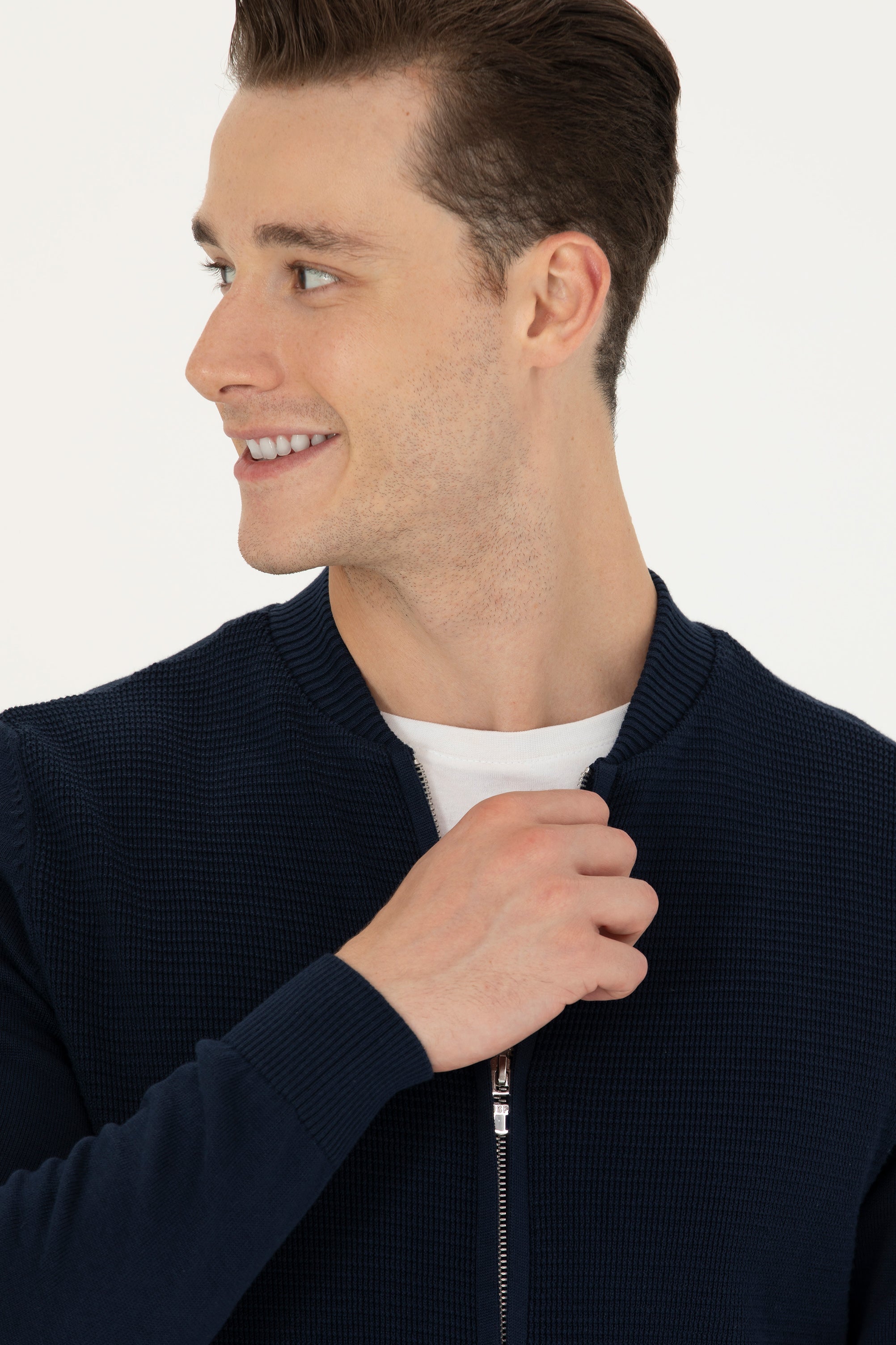 GILET BOMBER BLEU MARINE-1639181VR033