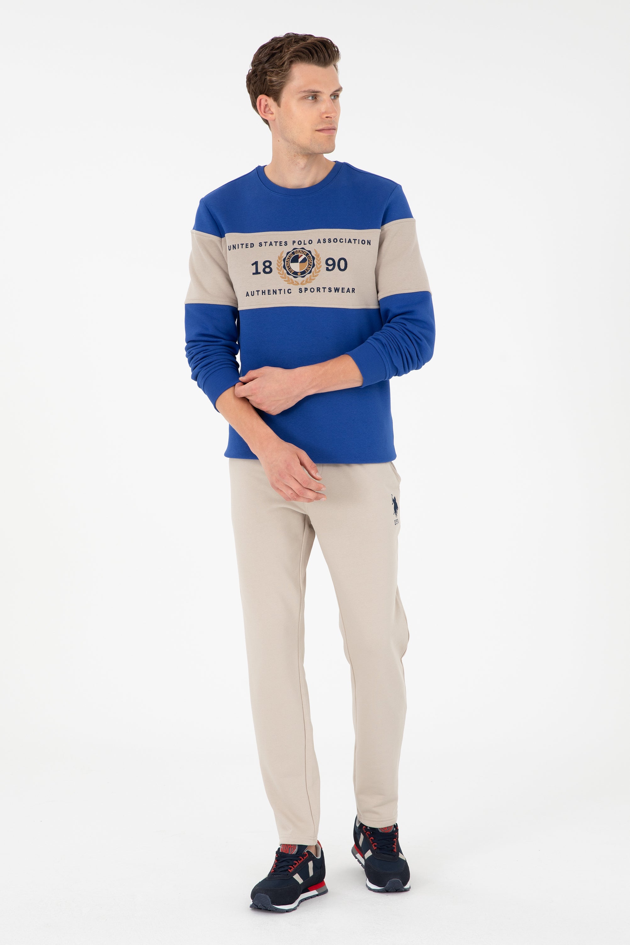 HENBIX JERSEY TROUSERS STONE