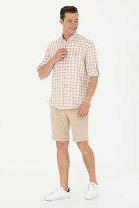 CHEMISE HOMME ELIUS BROWN-CAMEL