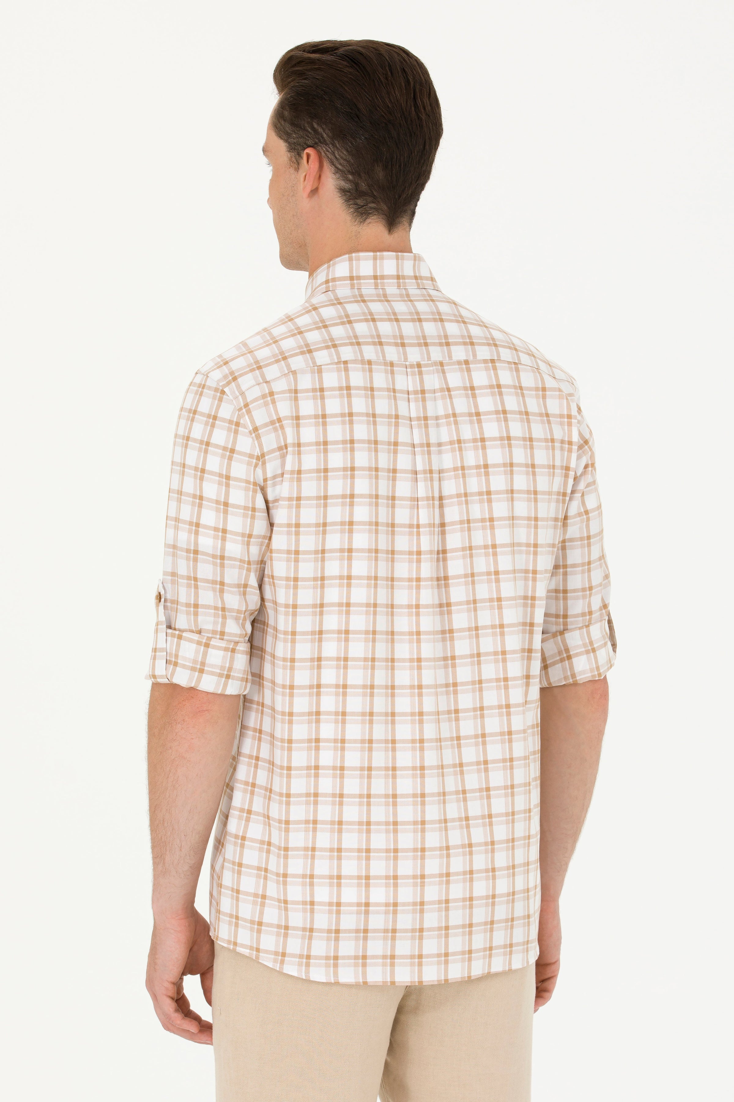 CHEMISE HOMME ELIUS BROWN-CAMEL