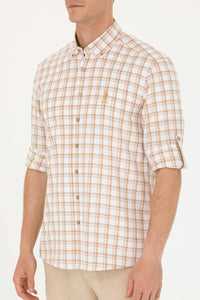 CHEMISE HOMME ELIUS BROWN-CAMEL