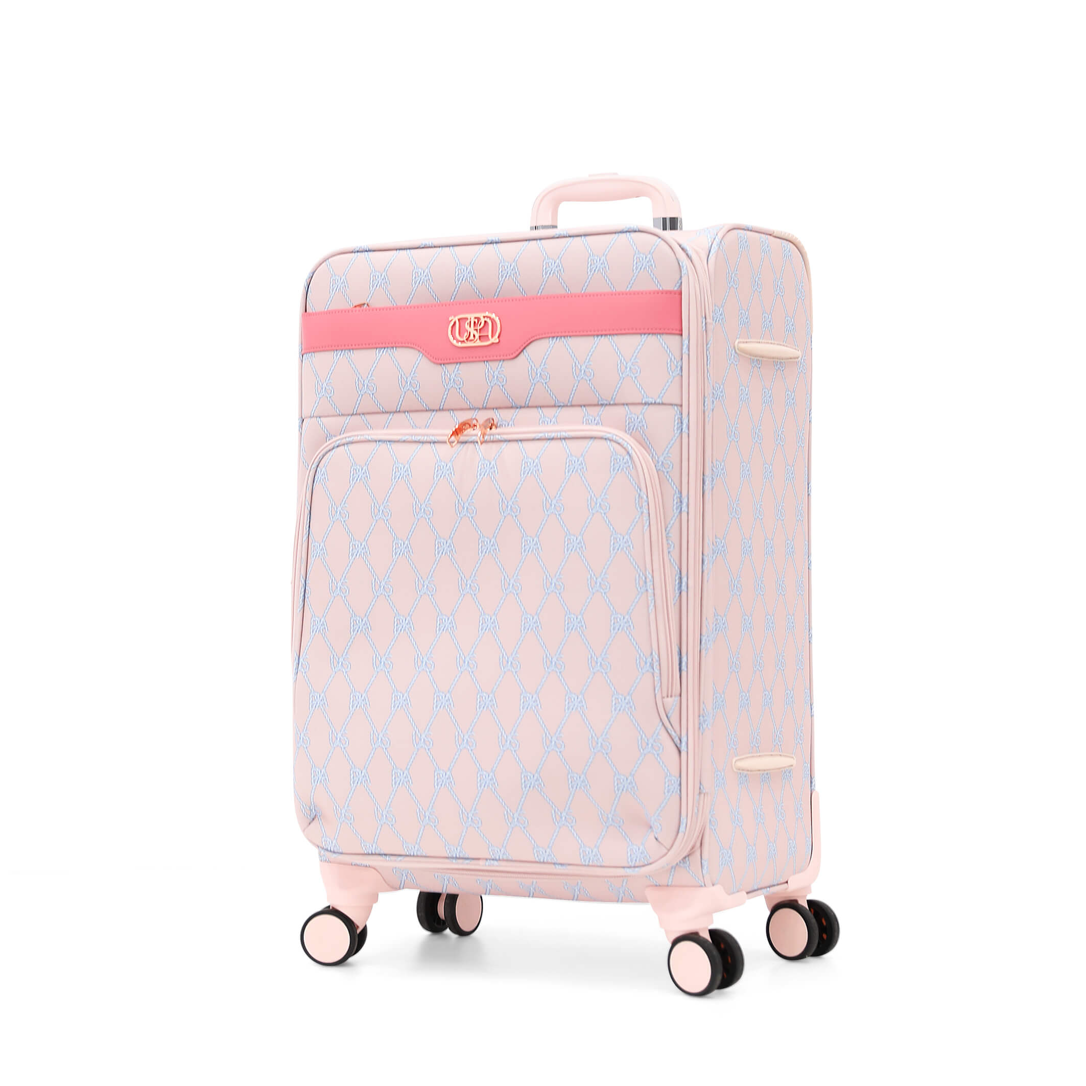 Ensemble valise USPA tissu PINK POUDRÉ