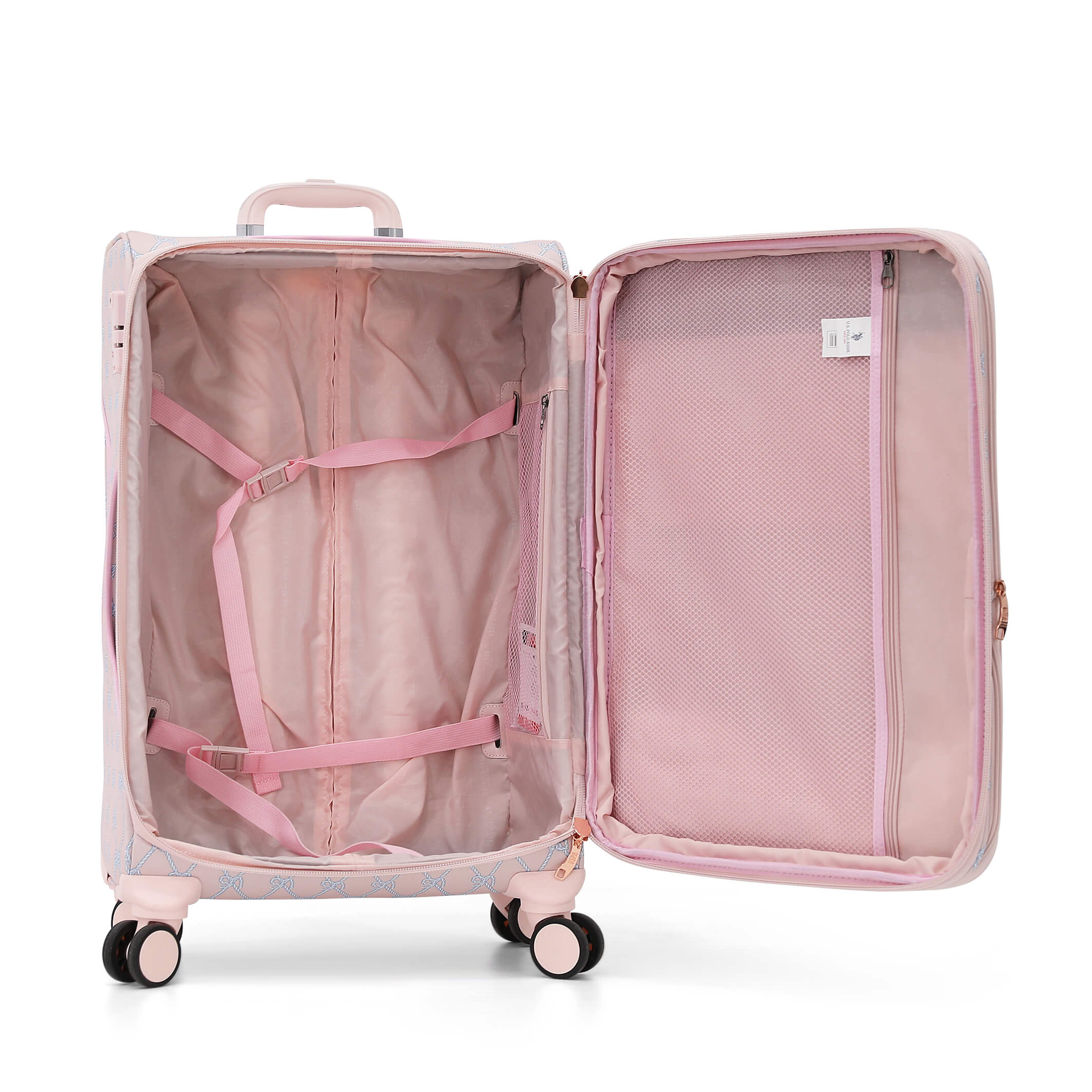 Ensemble valise USPA tissu PINK POUDRÉ