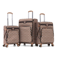 Ensemble valise USPA tissu BROWN