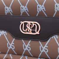 Ensemble valise USPA tissu BROWN