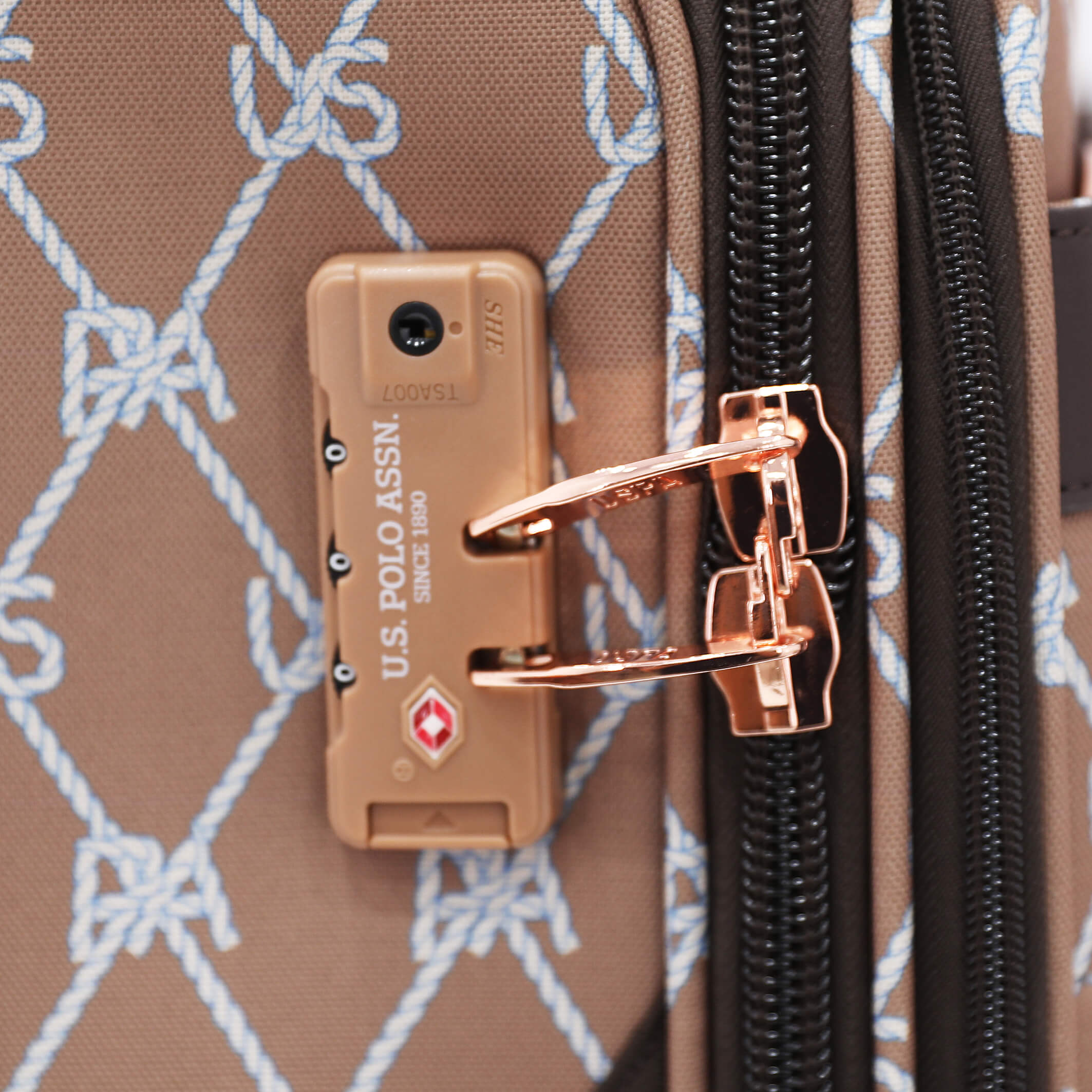 Ensemble valise USPA tissu BROWN