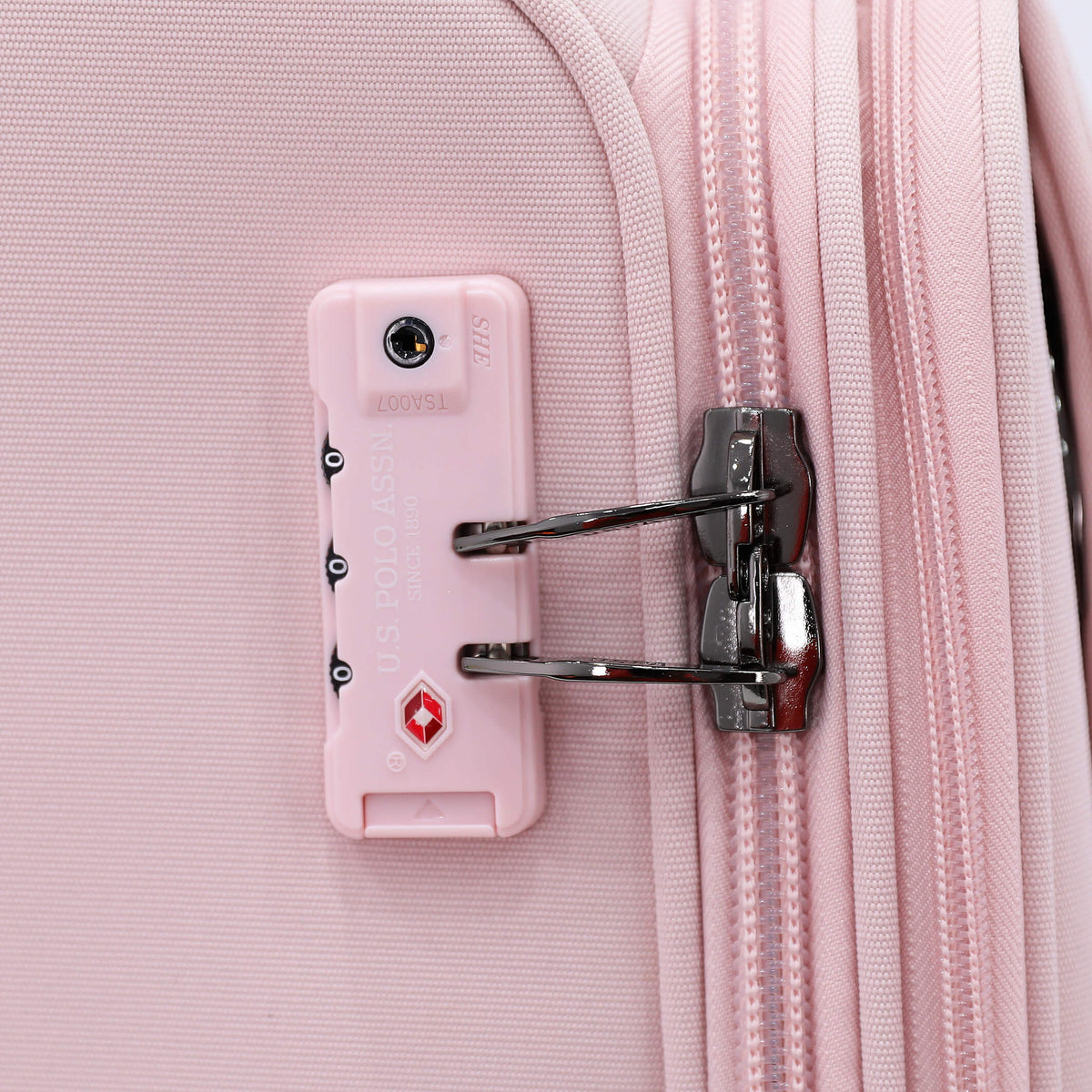 Ensemble valise USPA tissu PINK POUDRÉ