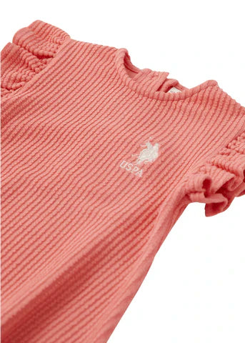 Salopette courte Frisé bébé fille -USB1987-V1