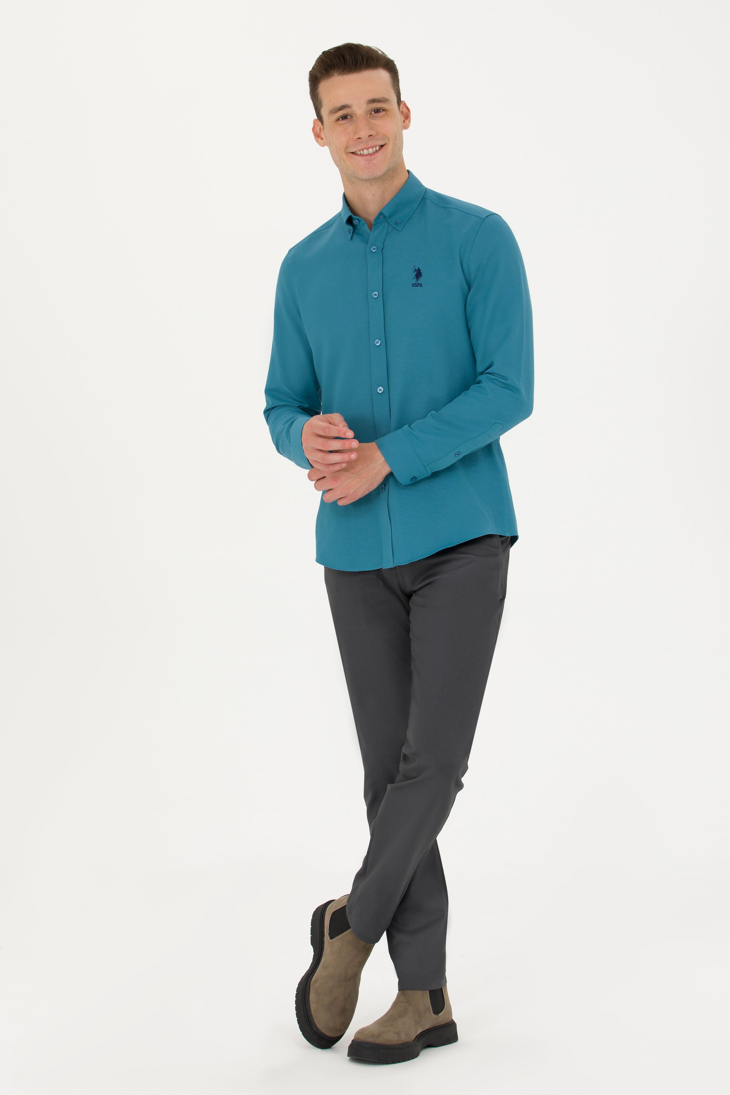 CHINOS DAMES GRIS FONCà‰ - 1675156VR006