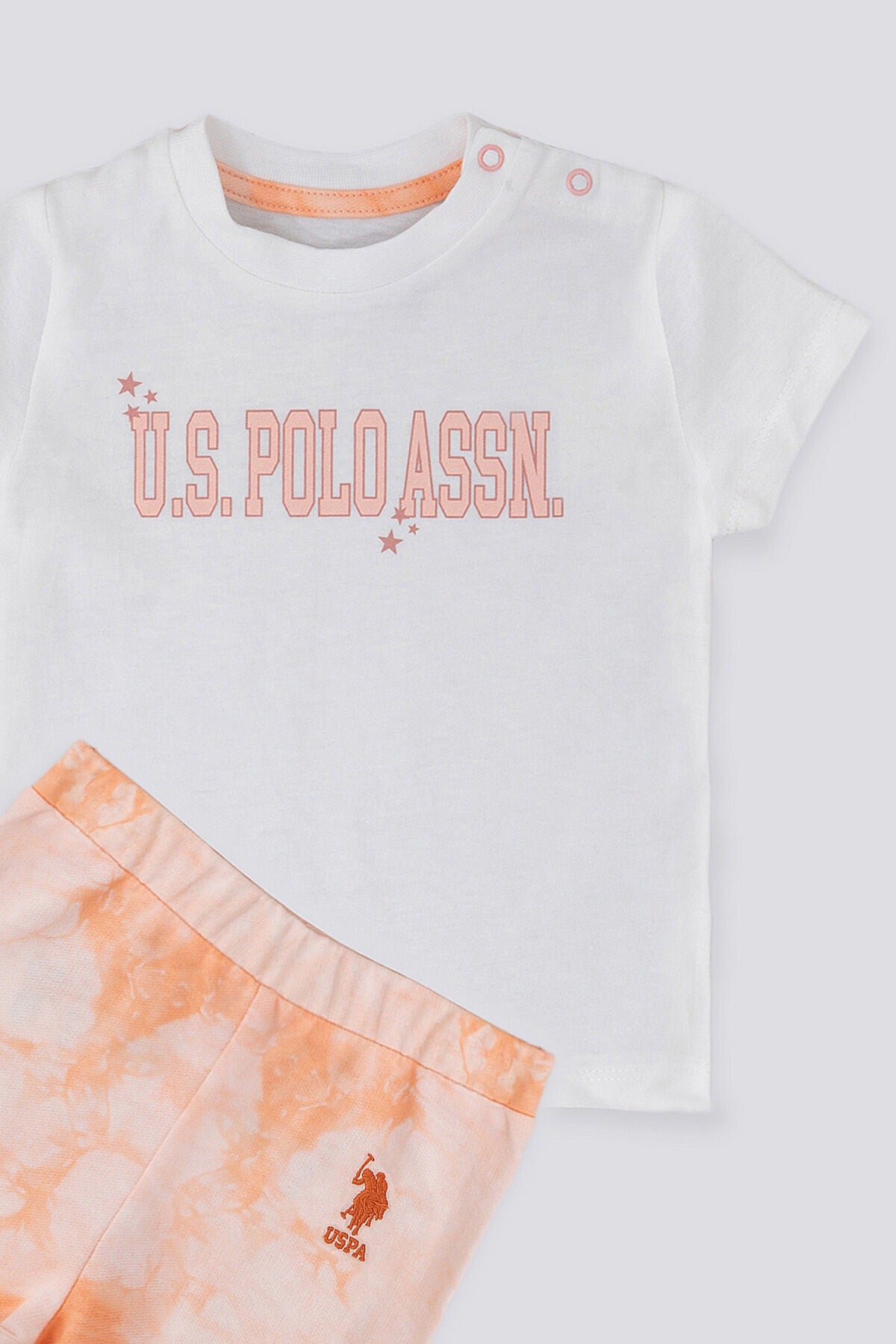 ENSEMBLE BEBE 02 PIECES WHITE-ORANGE