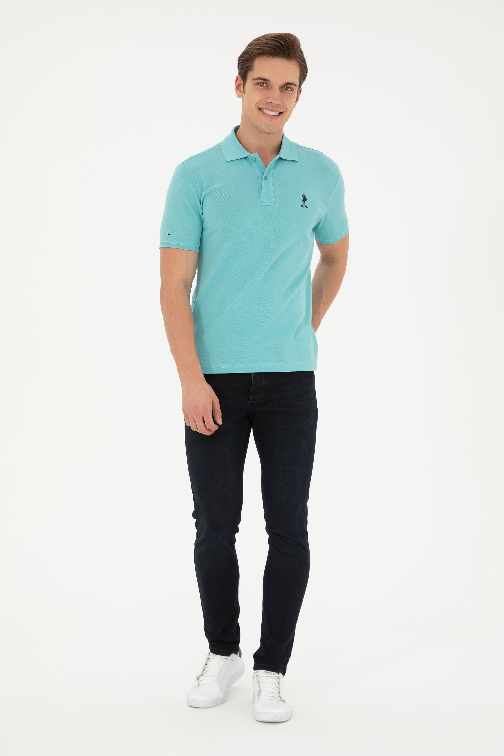 T-SHIRT HOMME BASIC TP04 GREEN-MENTH