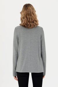 CARDIGAN FEMME CATINE MELANGE GREY