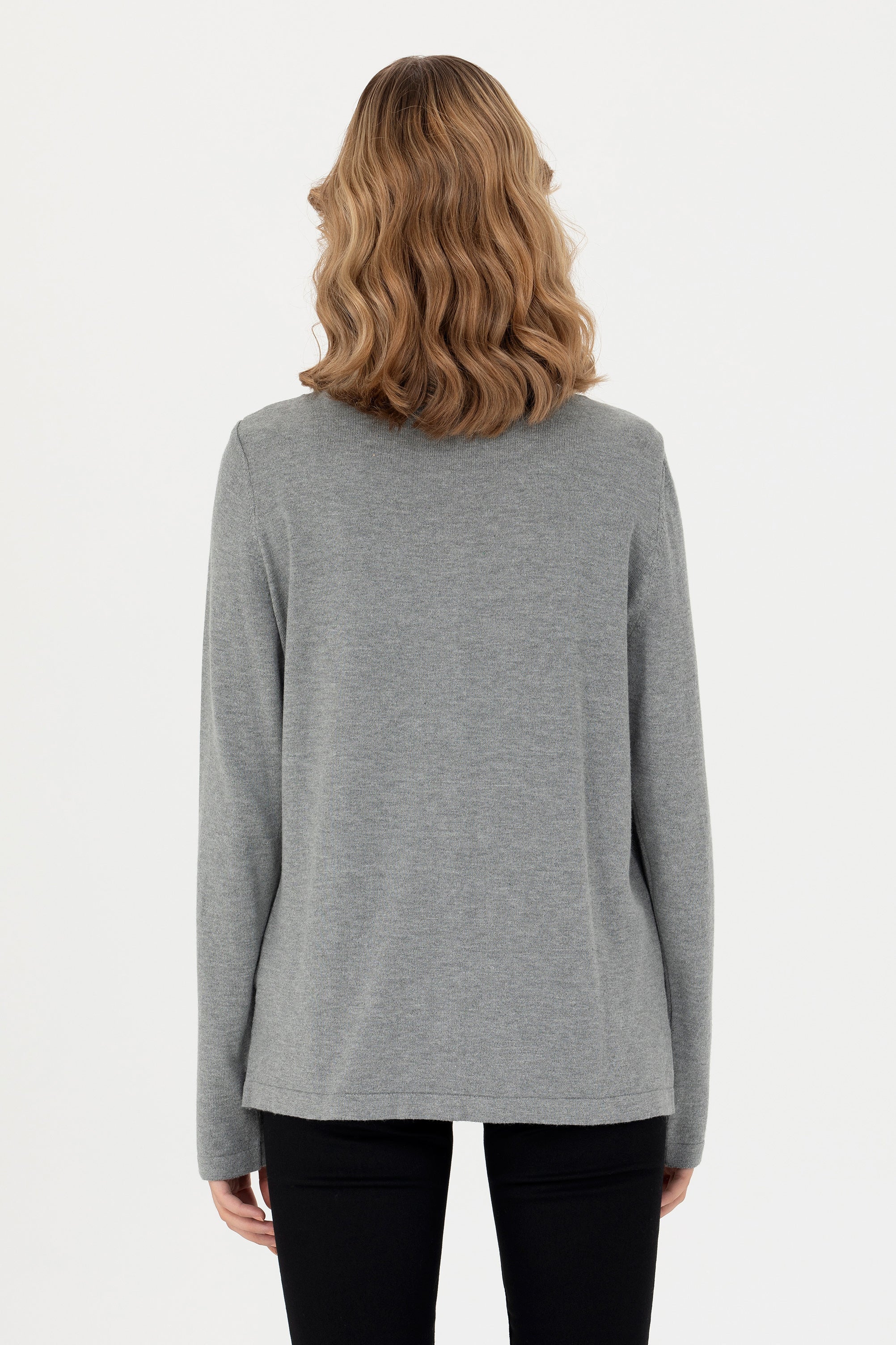 CARDIGAN FEMME CATINE MELANGE GREY