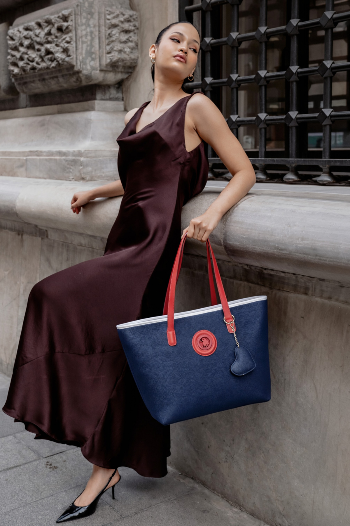 SAC FEMME NAVY-RED-WHITE