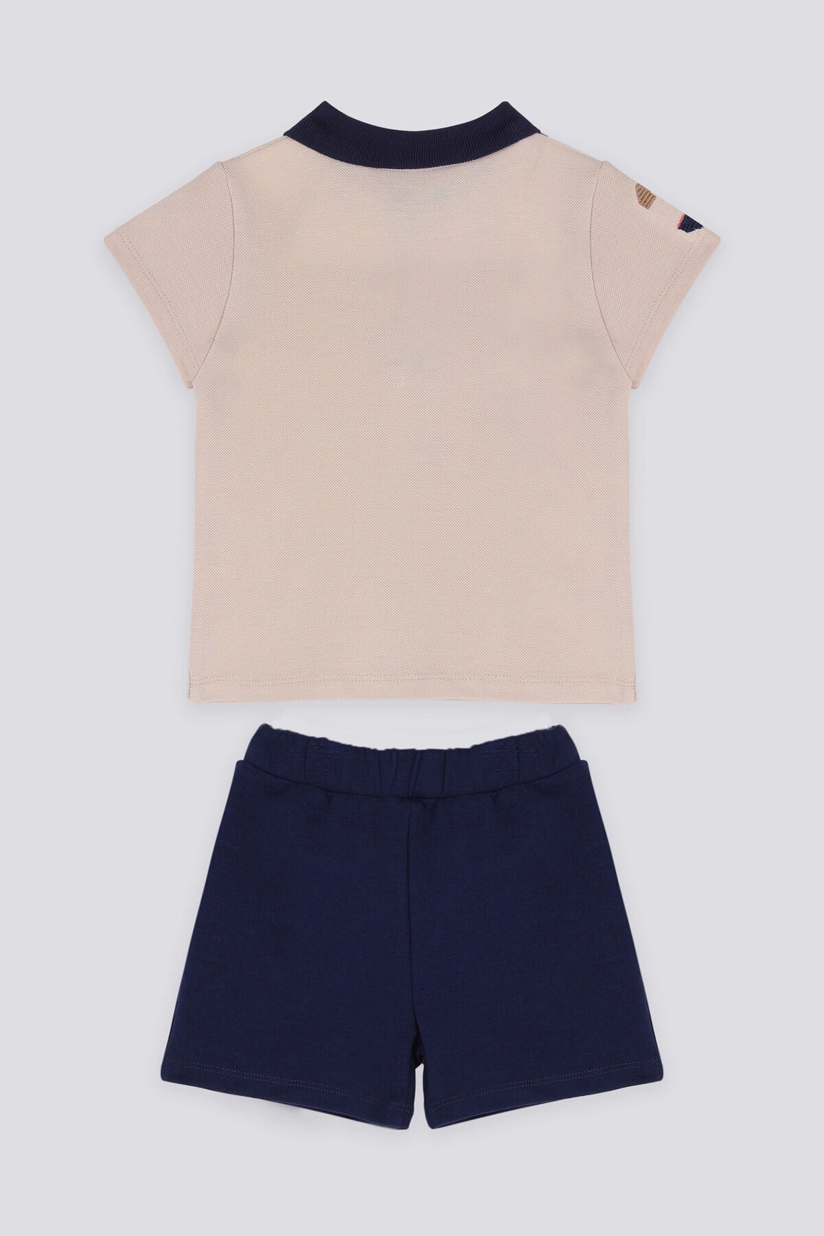 ENSEMBLE BEBE 02 PIECES CREME-BLUE