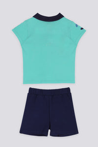 ENSEMBLE BEBE 02 PIECES MINT-BLUE