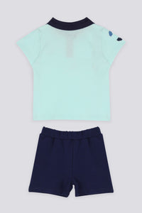 ENSEMBLE BEBE 02 PIECES MINT-BLUE