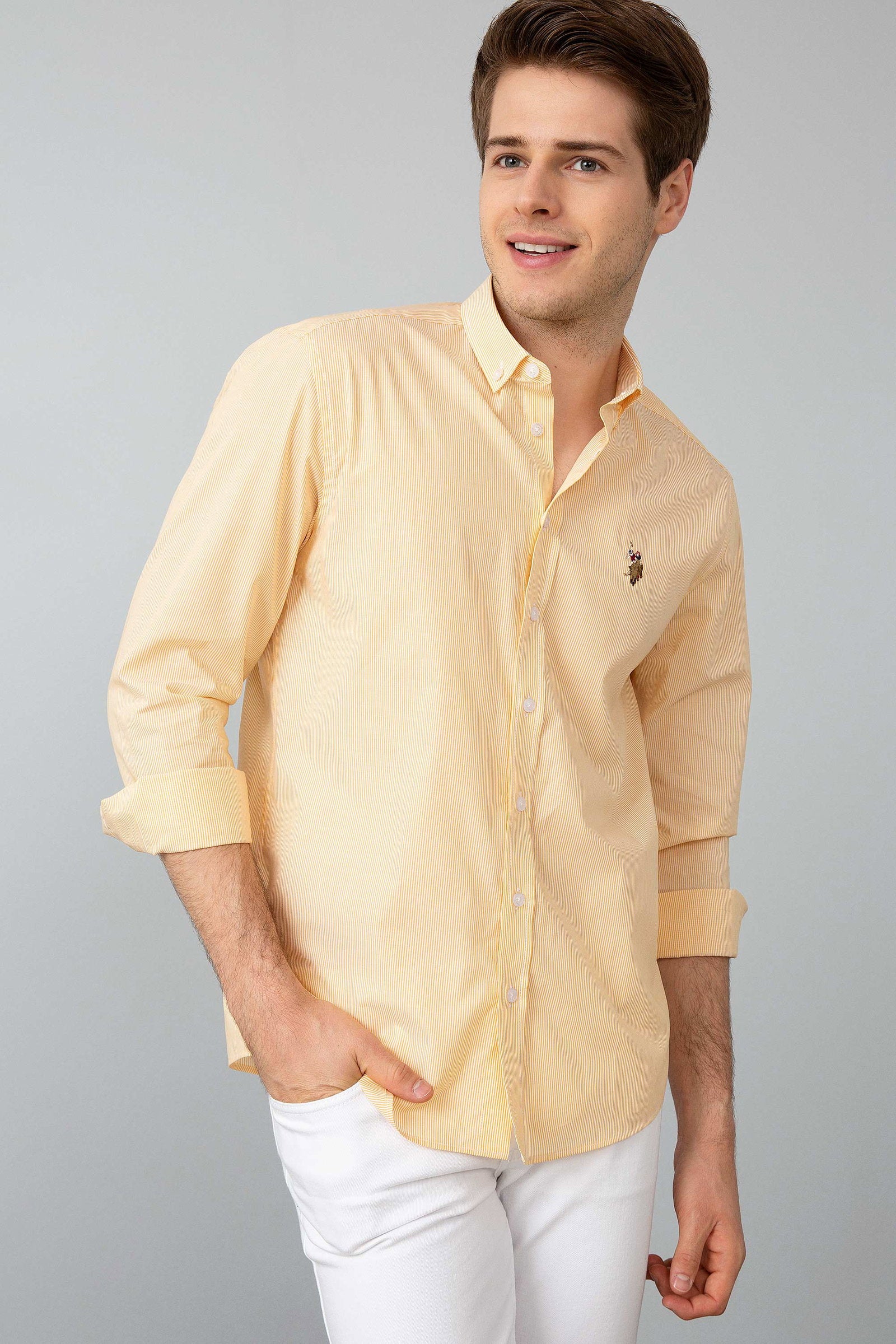 Chemise homme CASTROLLIMEN YELLOW