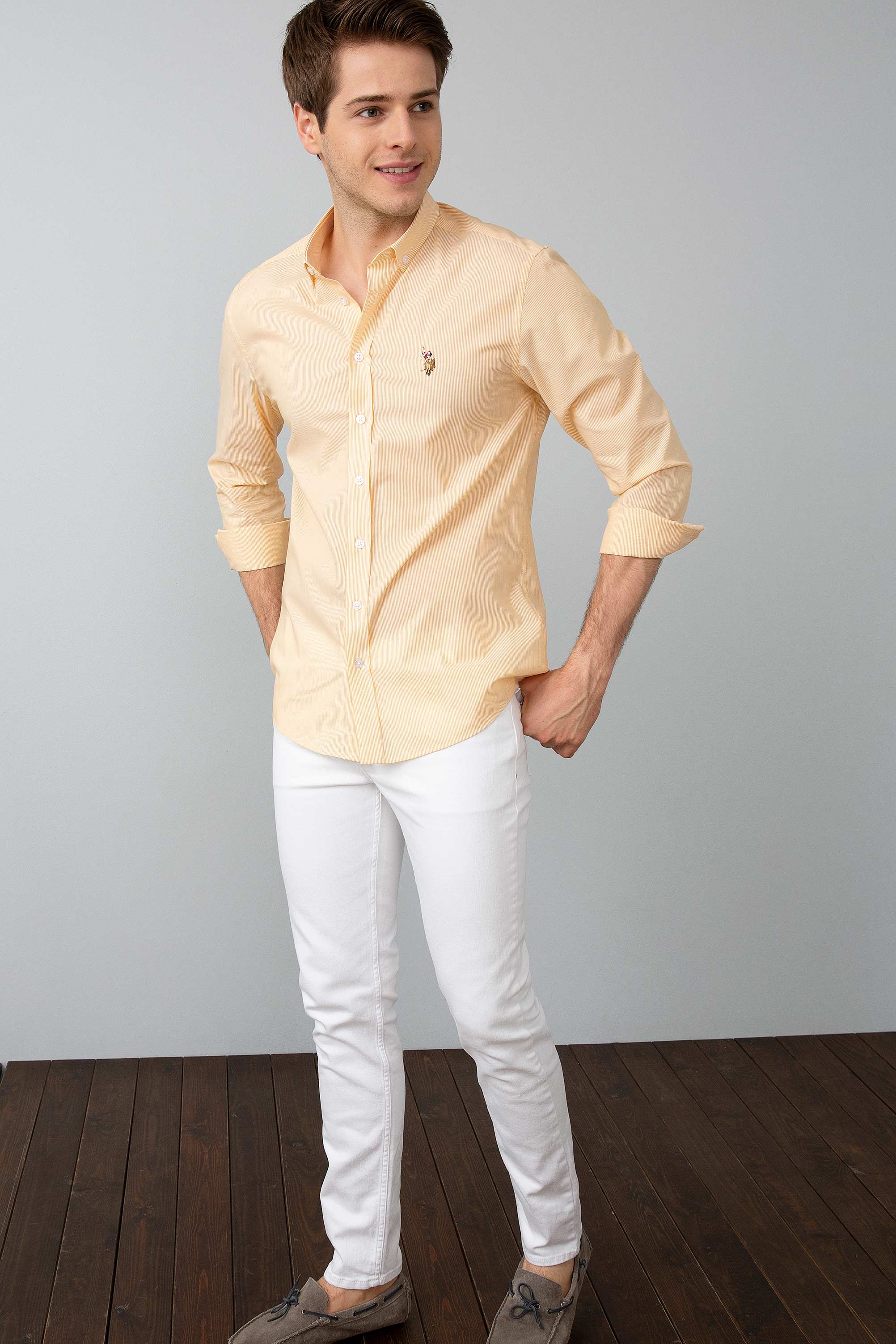 Chemise homme CASTROLLIMEN YELLOW