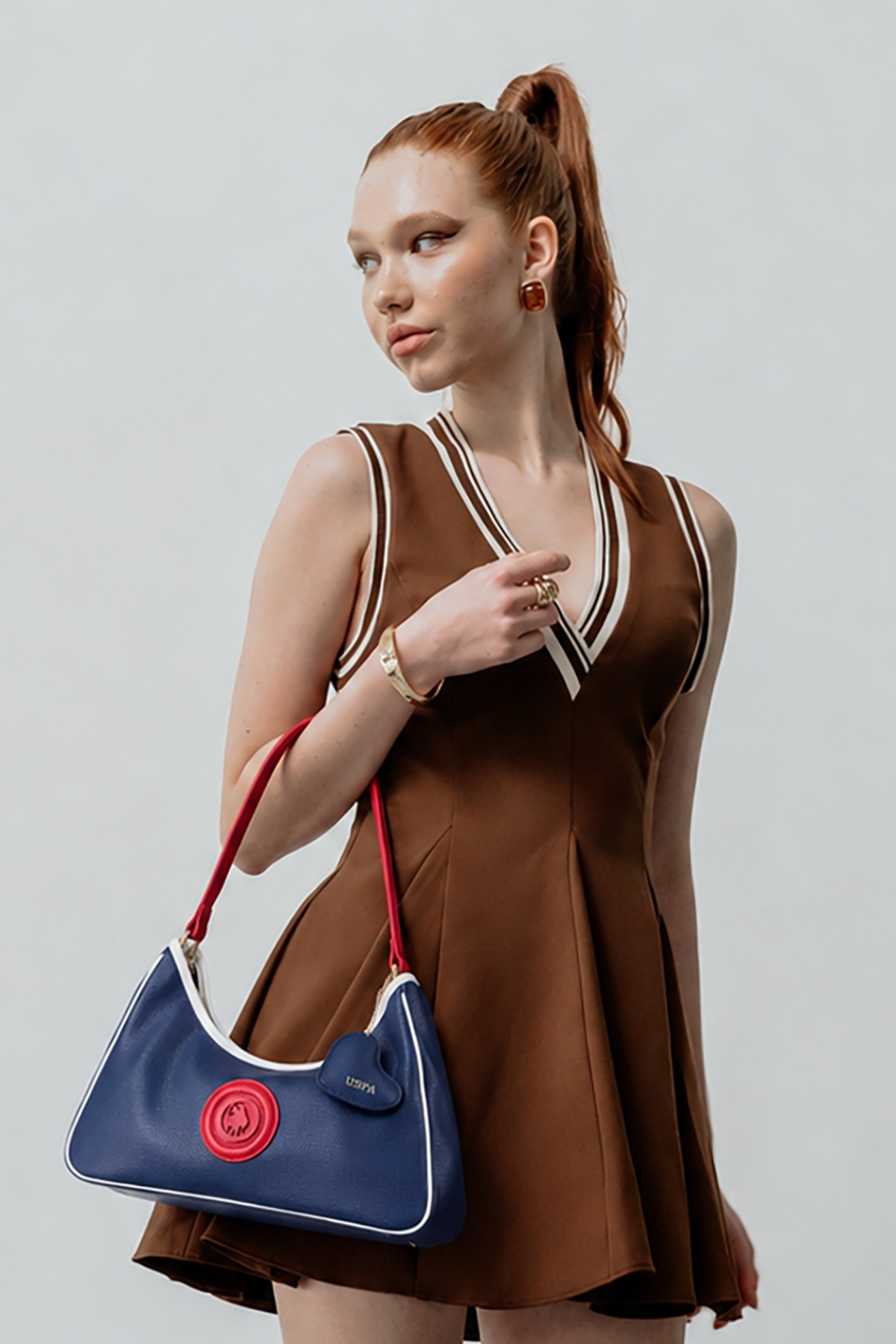 SAC FEMME NAVY-RED-WHITE
