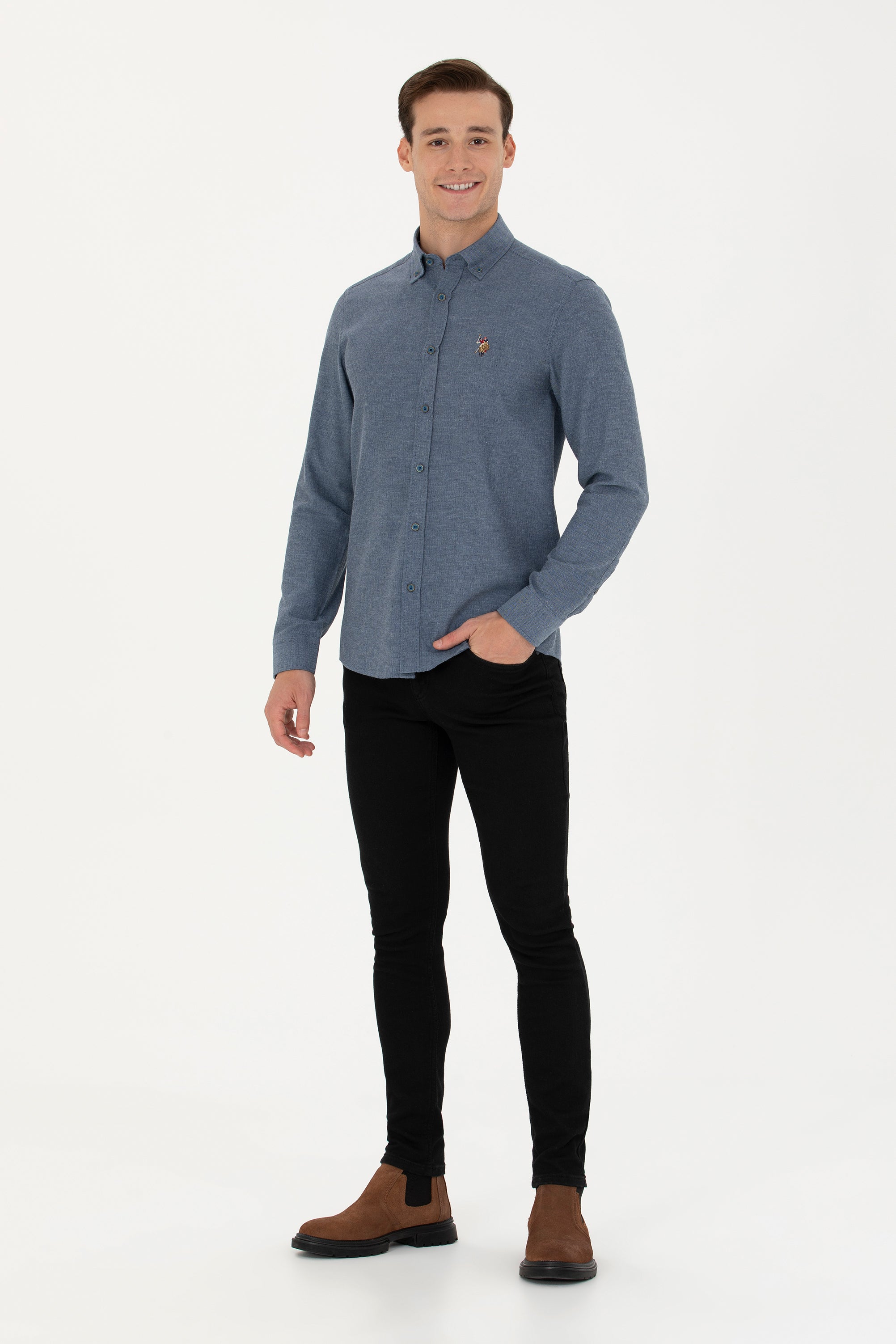 CHEMISE AKIS INDIGO - 1962144VR028