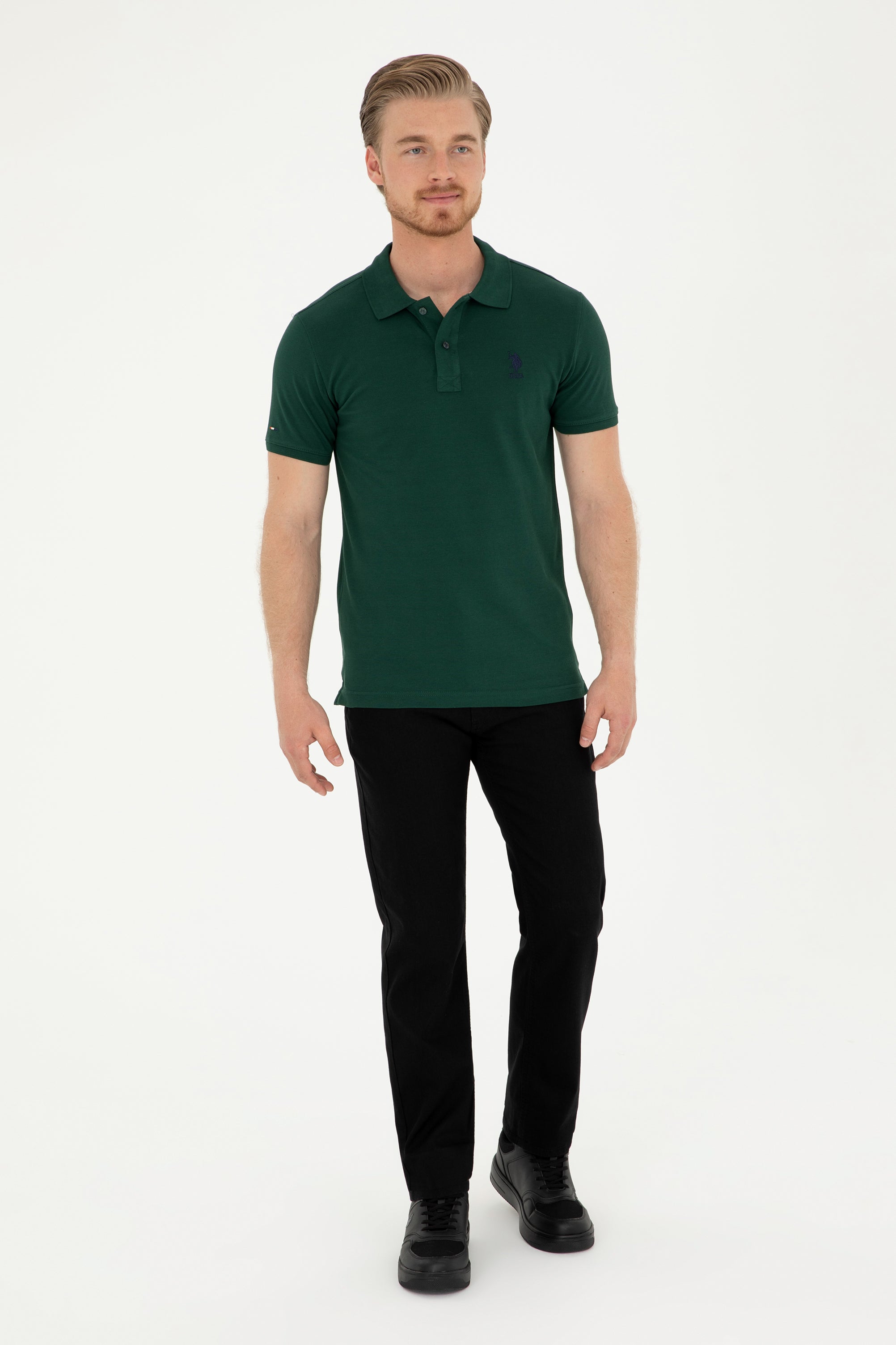T-SHIRT HOMME BASIC TP04 GREEN-FONCE