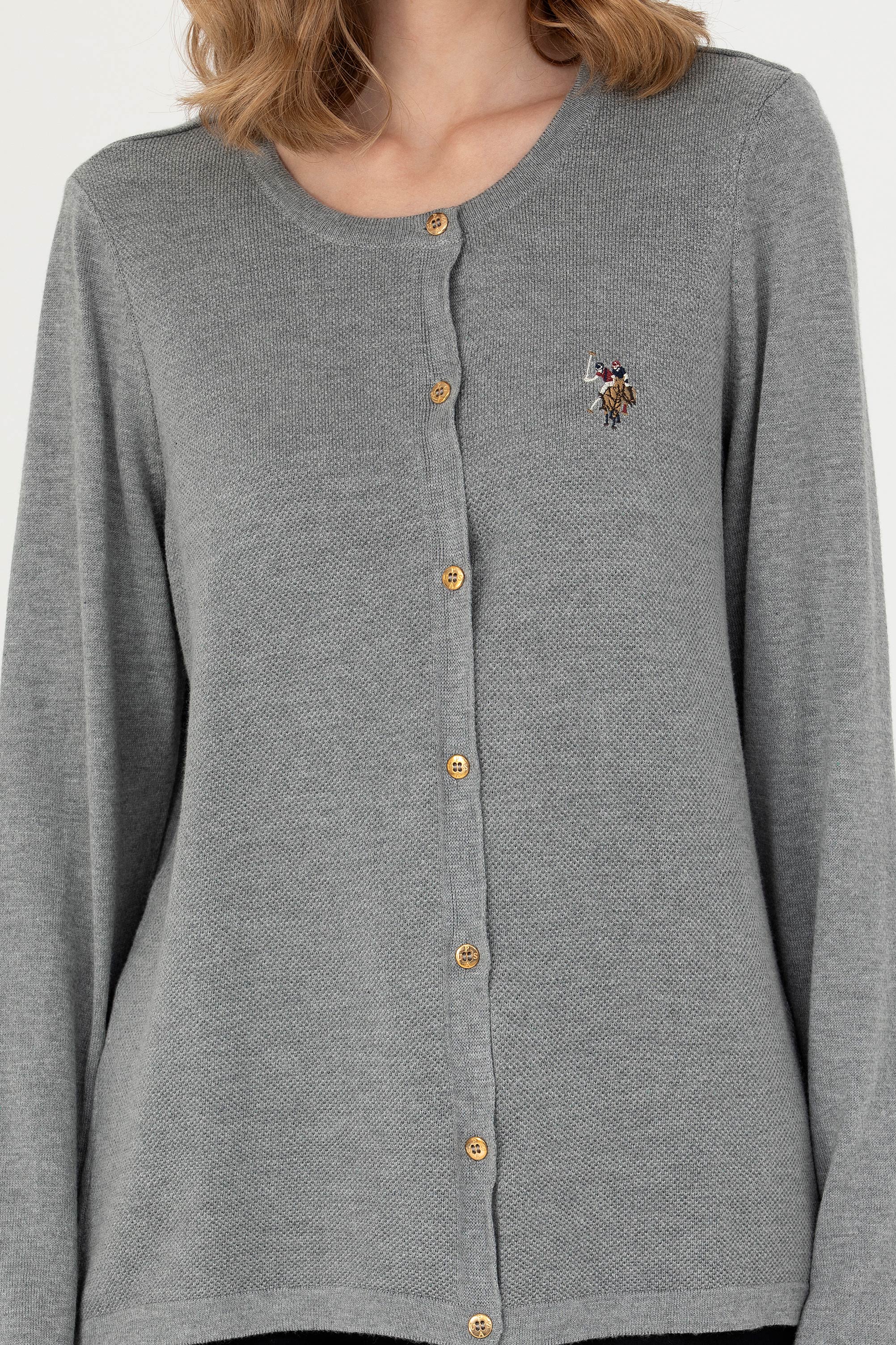 CARDIGAN FEMME CATINE MELANGE GREY