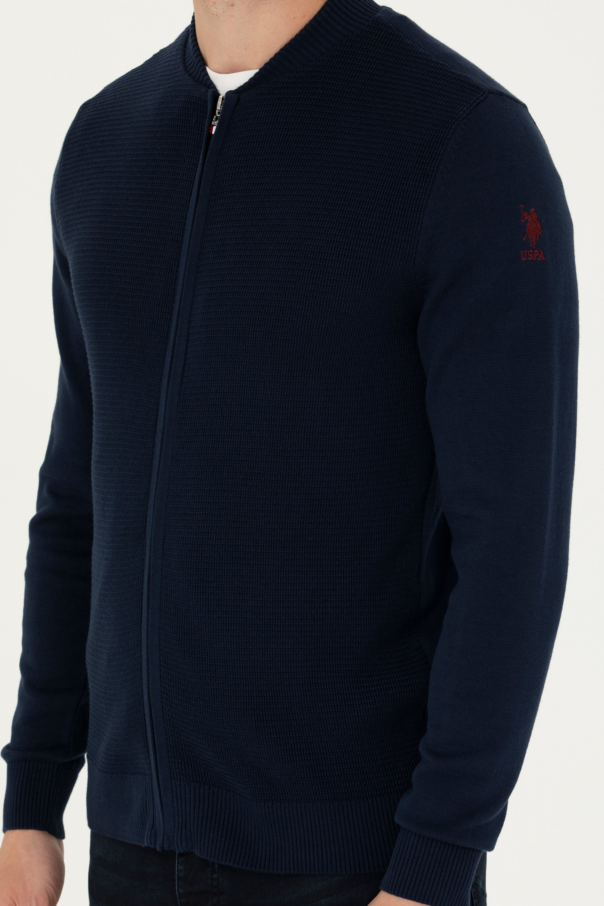 GILET BOMBER BLEU MARINE-1639181VR033