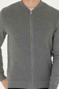 GILET BOMBER MELANGE GRIS-1639181VR086