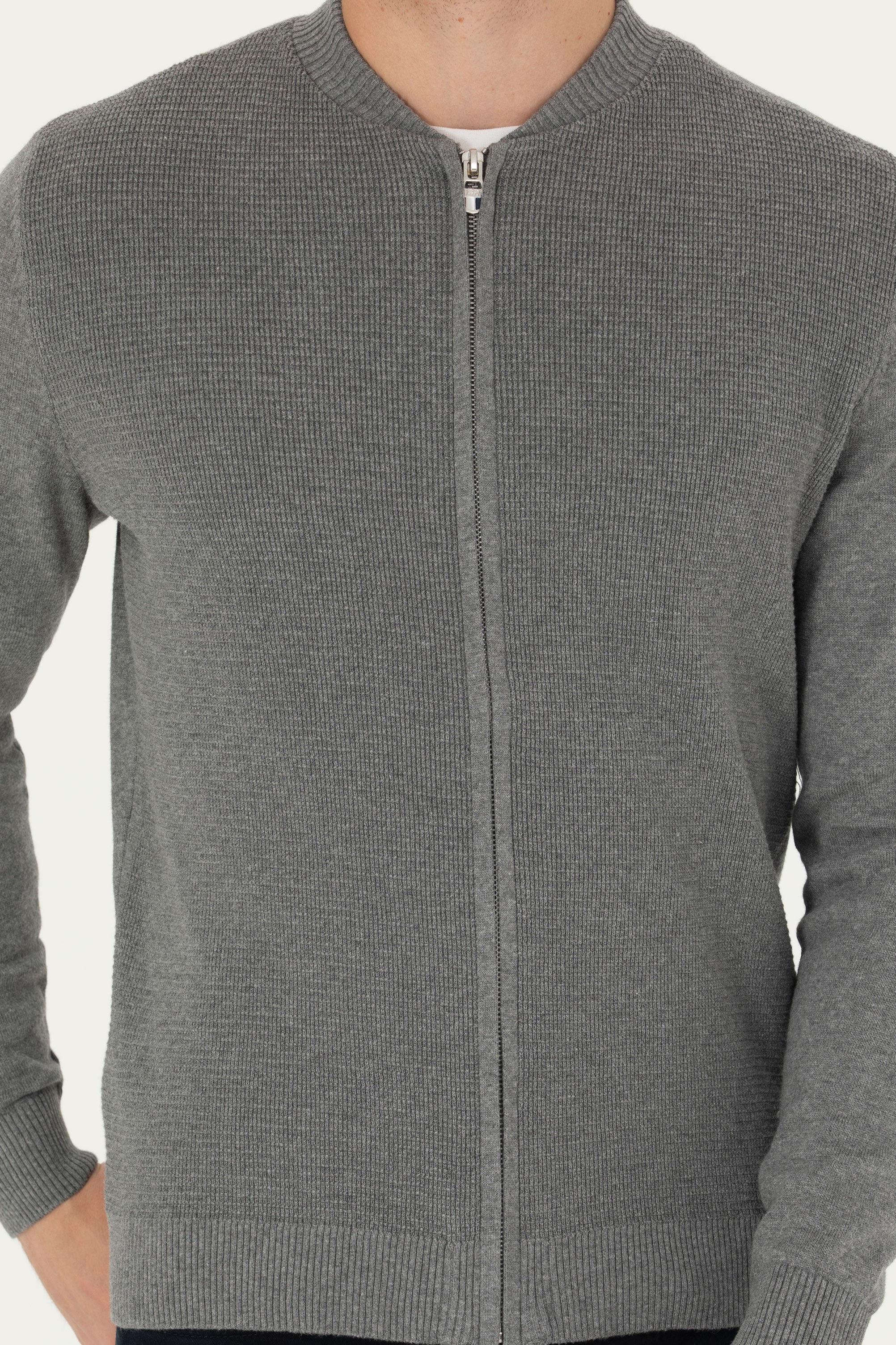 GILET BOMBER MELANGE GRIS-1639181VR086