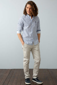 Chemise homme LEAF WHITE