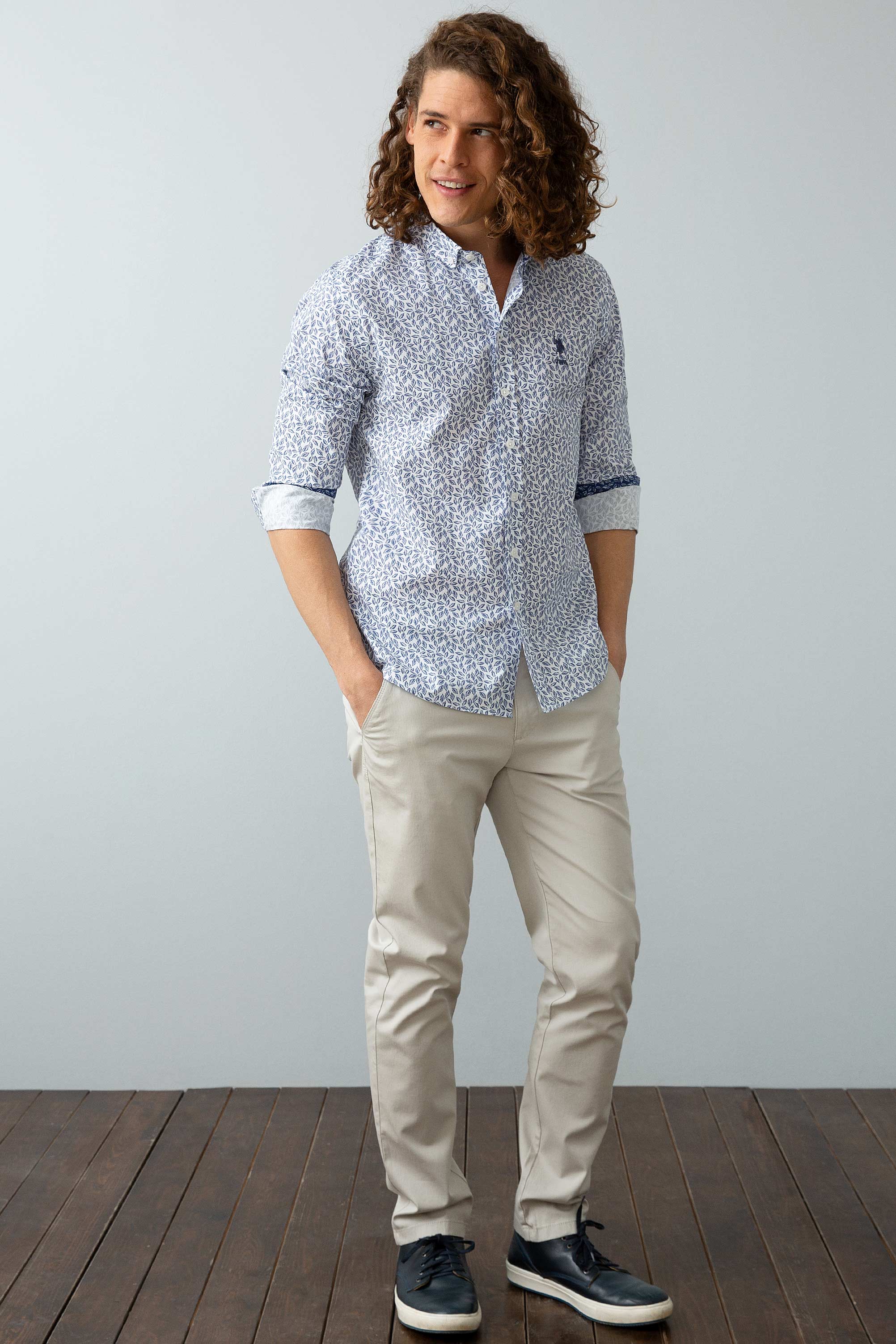 Chemise homme LEAF WHITE