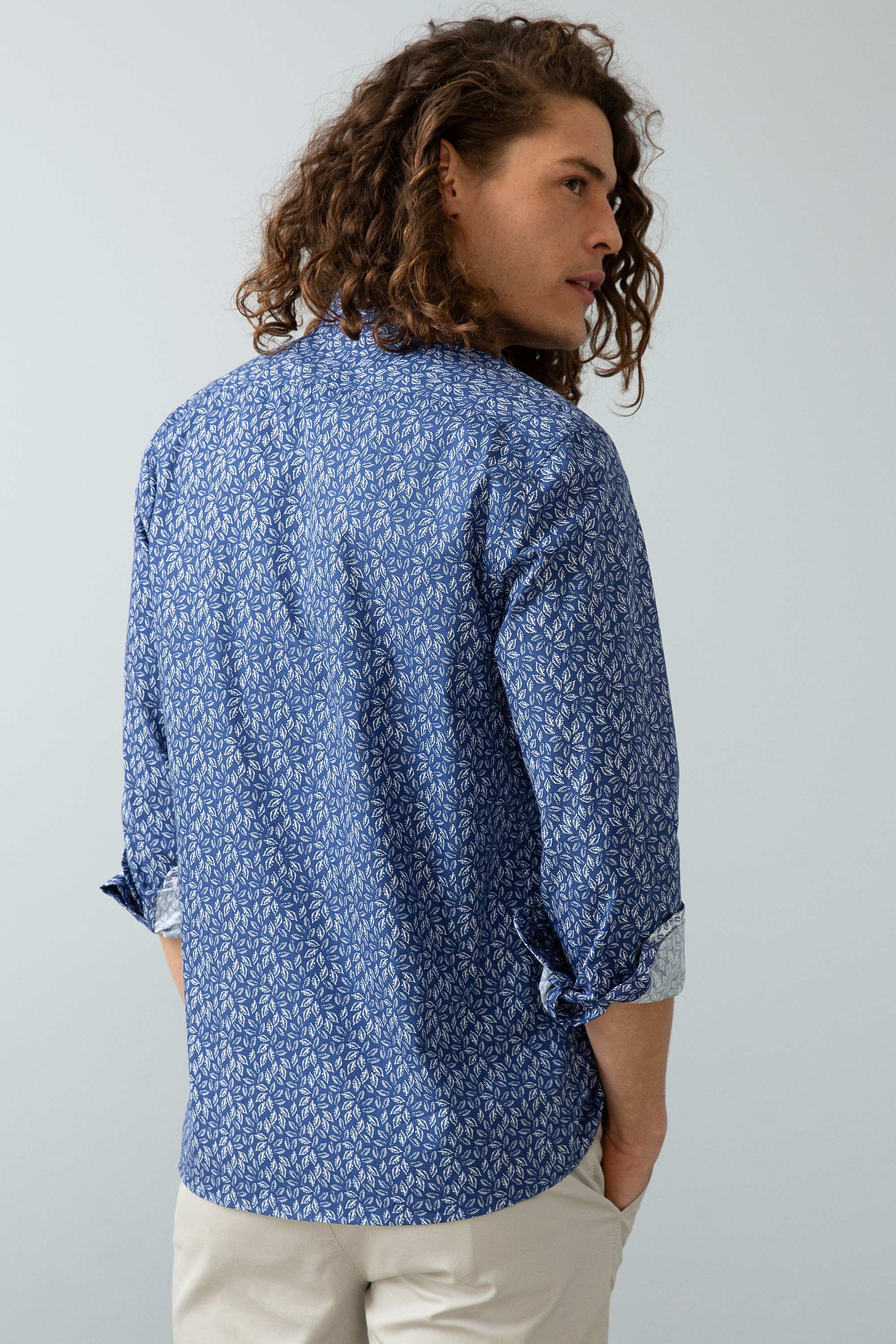 Chemise homme LEAF NAVY BLUE