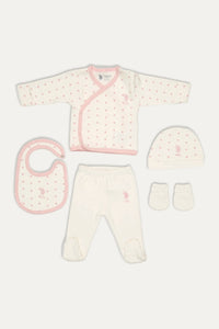 Ensemble nouveau né  5 pièces Crème