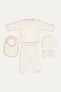 Ensemble nouveau né  5 pièces Crème