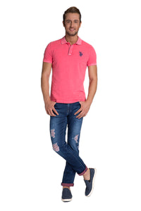T-shirt POLO homme TJ01I PINK FUSHIA